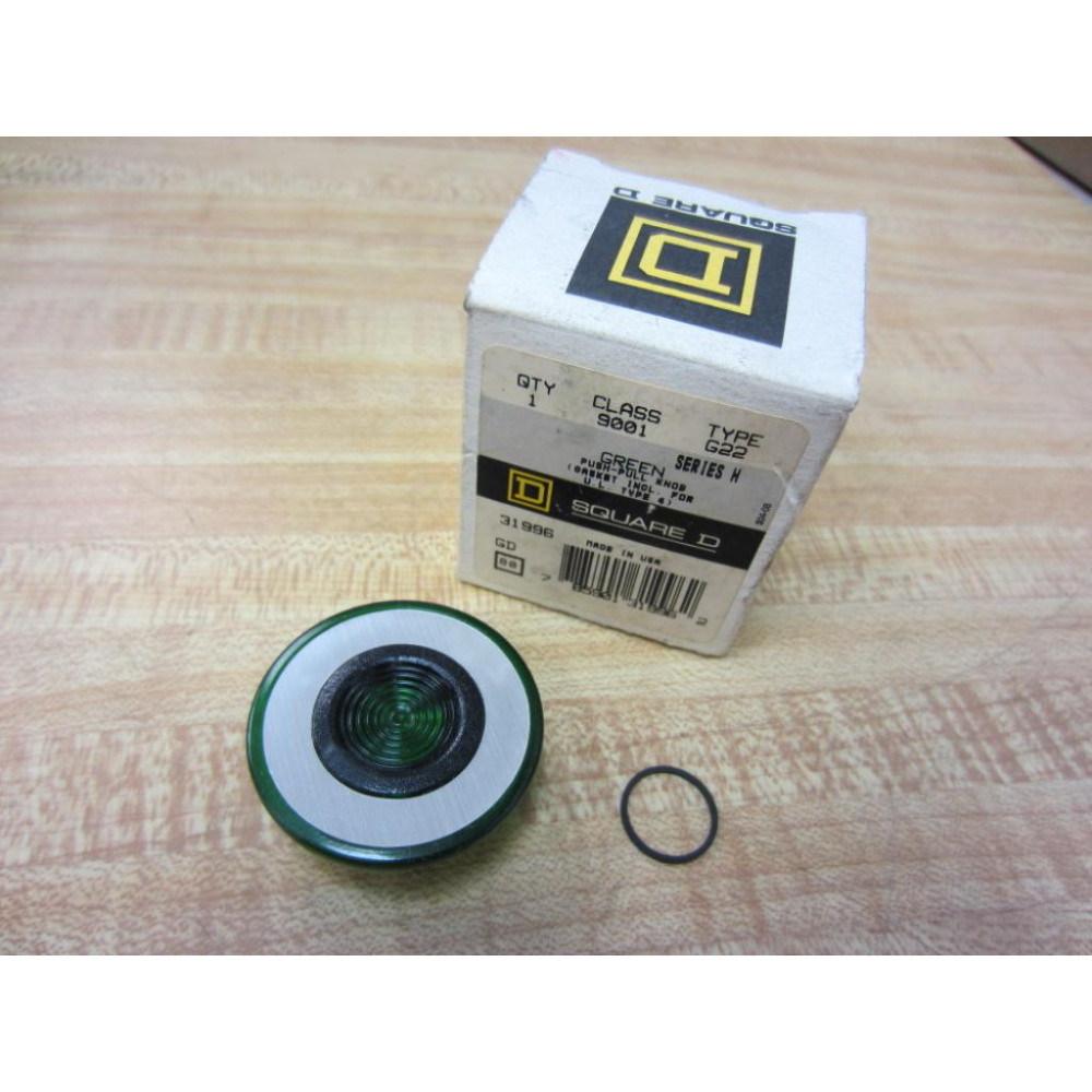 Square D 9001-G22 Green Push-Pull Knob Series H