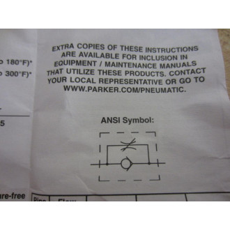 Schrader Bellows 032500219 Control Valve 32500219