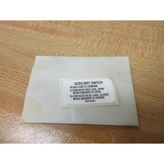 Cutler HammerEaton 178C265G05 Auxiliary Switch Kit