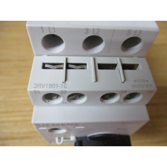 Siemens 3RV1021-1AA10 Relay 3RV10211AA10 W RV1901-1E - New No Box