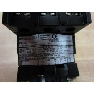 Moeller P1-25 Disconnect Switch Base P125 W4-Top Screw Terminals - New No Box