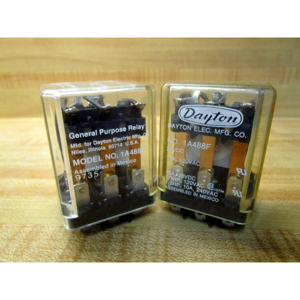 Dayton 1A488F Relay Tested (Pack of 2) - Used