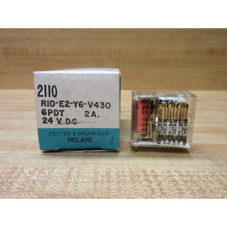Potter & Brumfield R10-E2-Y6-V430 24V DC Relay 24V R10E2Y6V430