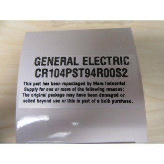 General Electric CR104PST94R00S2 Selector Switch WCR104PXG22