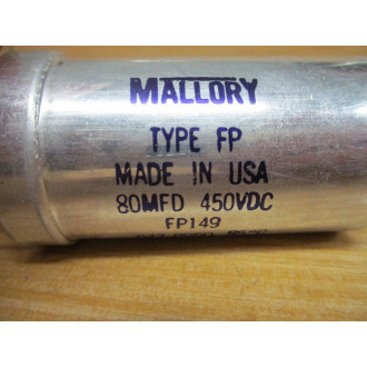 Mallory FP149 Capacitor 80MFD 450VDC - New No Box