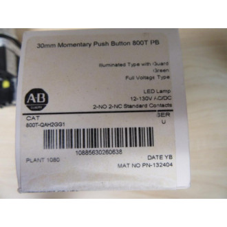 Allen Bradley 800TC-QAH2GG1 Pushbutton