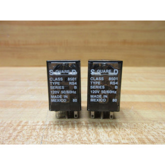 Square D 8501-RS4 Relay 15734 Black (Pack of 2) - Used