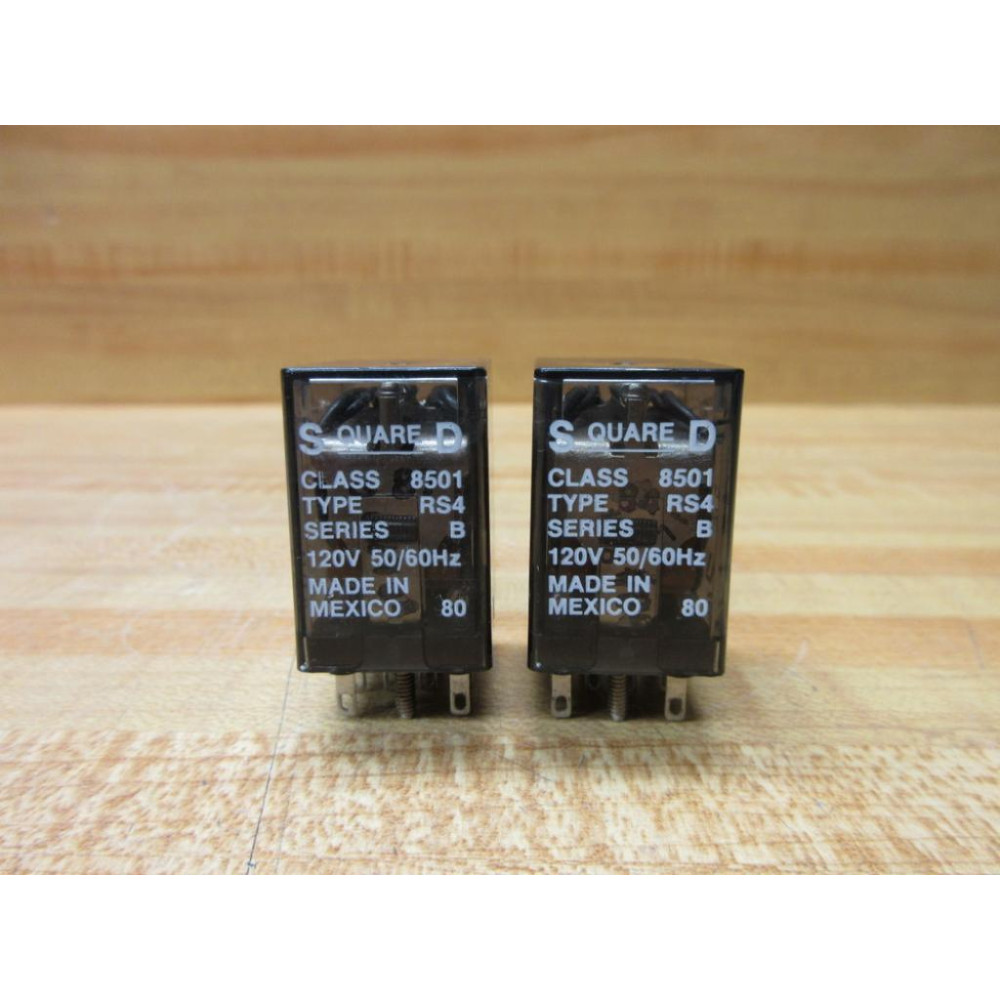 Square D 8501-RS4 Relay 15734 Black (Pack of 2) - Used