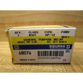 Square D 8501-KP12 120V Relay 8501-KP12-120V