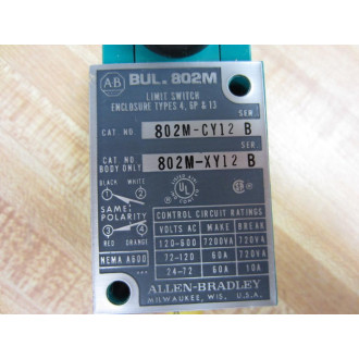 Allen Bradley 802M-CY12 802MCY12 Limit Switch Series B