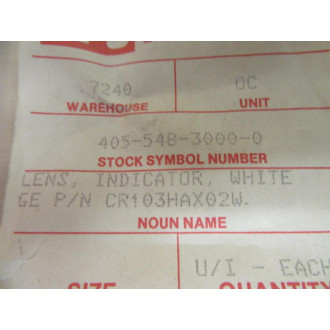 General Electric CR103HAX02W Lens Cap