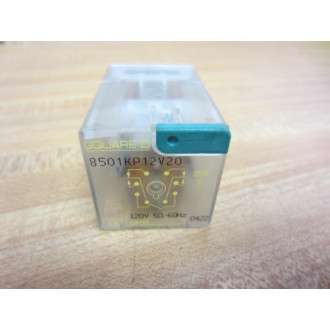 Square D 8501-KP12V20 Relay 48074 8501-KP12V20-120V Series E - Used
