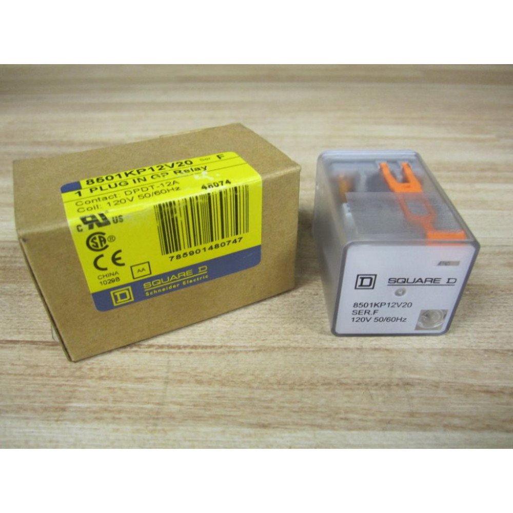 Square D 8501-KP12V20 Relay 48074 8501-KP12V20-120V Series F