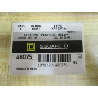 Square D 8501-KP12-V14-24V Relay 8501-KP12-V14 Series D
