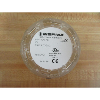 Werma 644 400 75 Stack Light Clear 64440075 - Used