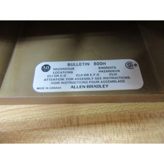 Allen Bradley 800H-1HVX7M1 Station 800H1HVX7M1 Base Only