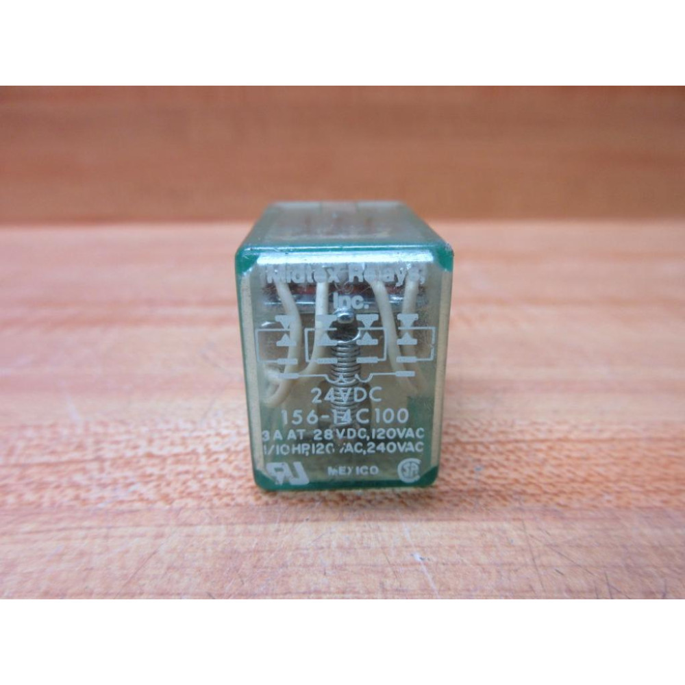 Midtex 156-14C100-24V DC Relay 156-14C100-24VDC - Used
