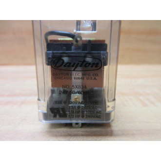Dayton 5X834-24V AC Relay 5X834-24VAC - Used