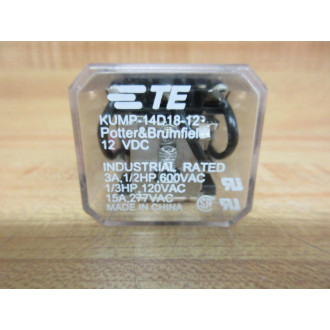 TE Connectivity KUMP-14D18-12V DC AMP Relay KUMP-14D18-12VDC - Used