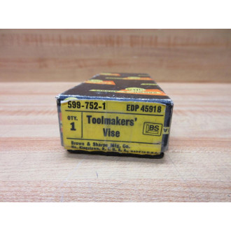 Brown & Sharpe 599-752-1 Toolmakers Vise 45918 - Used
