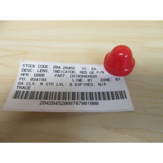 General Electric CR103HAX02R GE Red Indicator Lens