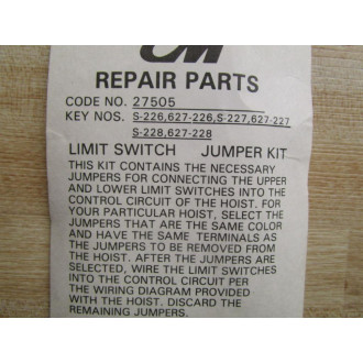 Columbus McKinnon 27505 CM Limit Switch Jumper Kit