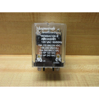 Magnecraft W388ACQX-9 Relay W388ACQX-9-120V 15A 120VAC28VDC - Used