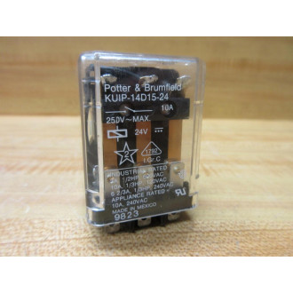 Potter & Brumfield KUIP-14D15-24 Relay KUIP-14D15-24V DC - Used