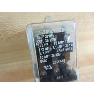 Deltrol Controls 27347-60 Relay 2734760 166F 3PDT - Used