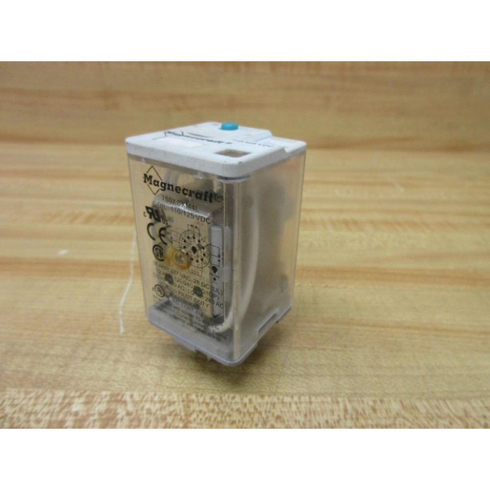 Magnecraft 750XCXM4L-110125 VDC Relay 750XCXM4L110125VDC - Used