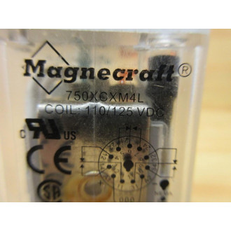 Magnecraft 750XCXM4L-110125 VDC Relay 750XCXM4L110125VDC - Used