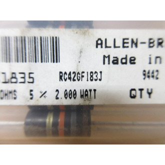 Allen Bradley RC42GF183J Resistor HB1835 18K OHMS 2W (Pack of 2) - New No Box