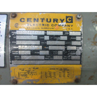 Century Electric Company 6-312794-01 Motor 631279401 Tested - Used