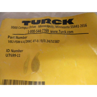 Turck VB2-FSM 4.42RKC 4T-0.190.24S1587 Molded Twin Junction U7699-11