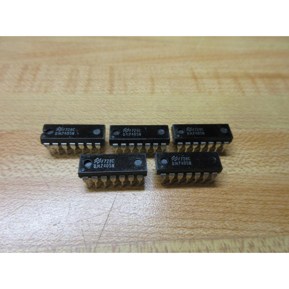 National Semiconductor DM7405N Integrated Circuit 728C (Pack of 5) - New No Box
