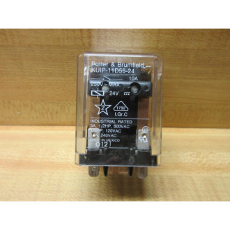 Potter & Brumfield KUIP-11D55-24V DC Relay KUIP-11D55-24 - Used