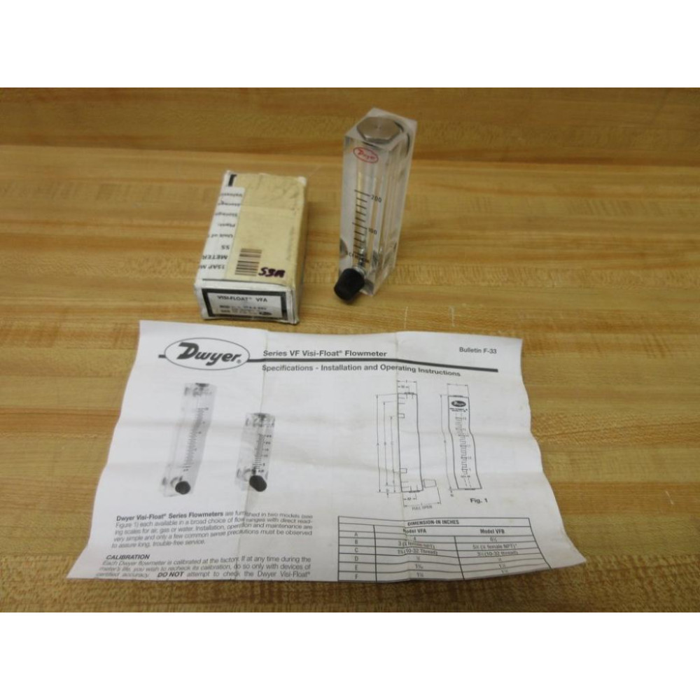 Dwyer VFA-9-SSV Flow Meter VFA9SSV