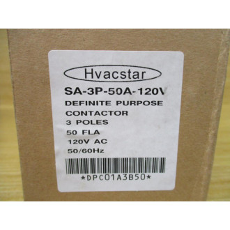 Hvacstar SA-3P-50A-120V Definite Purpose Contactor SA3P50A120V
