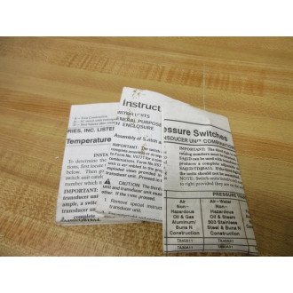 Asco SA10D Pressure Switch