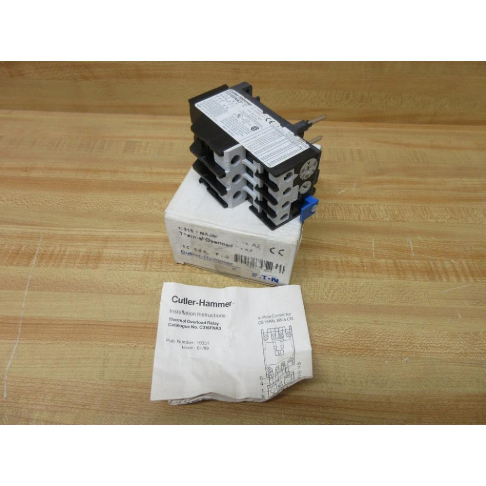Cutler Hammer C316FNA3M 4.5-6.5A Eaton Overload Relay