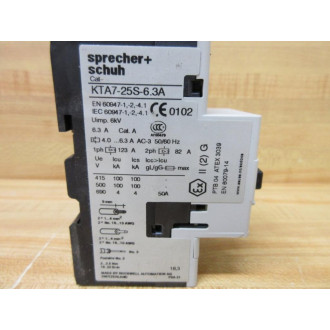 Sprecher + Schuh KTA7-25S-6.3A Circuit Breaker Motor KTA7-25S