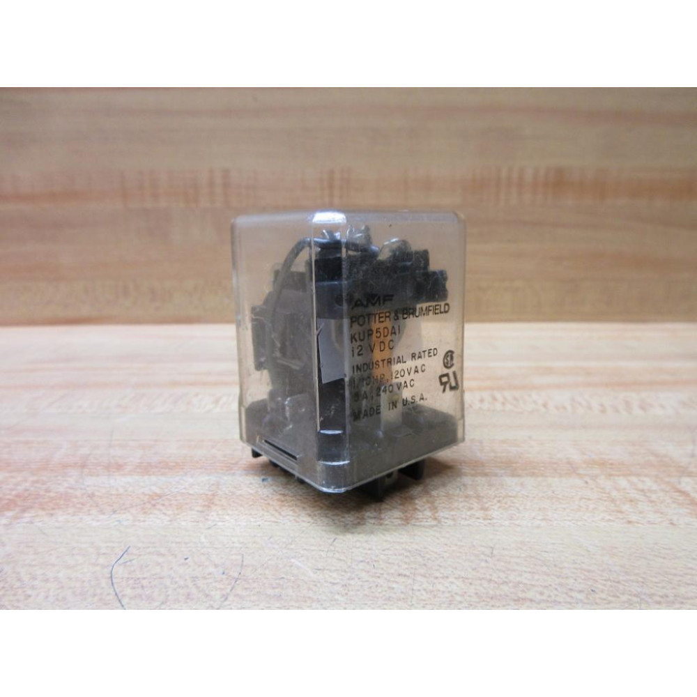Potter & Brumfield KUP5DA1-12V DC AMF Relay KUP5DA1-12VDC - Used
