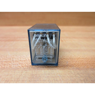 Omron MY4-J-100110V AC Relay MY4-J-100110VAC - Used