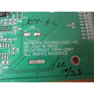 Network Technologies SE-VGA-8-REVE Circuit Board - Used