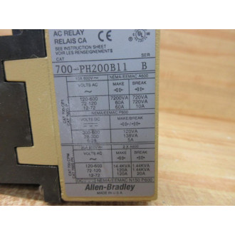 Allen Bradley 700-PH200B11 Overload Relay 700PH200B11
