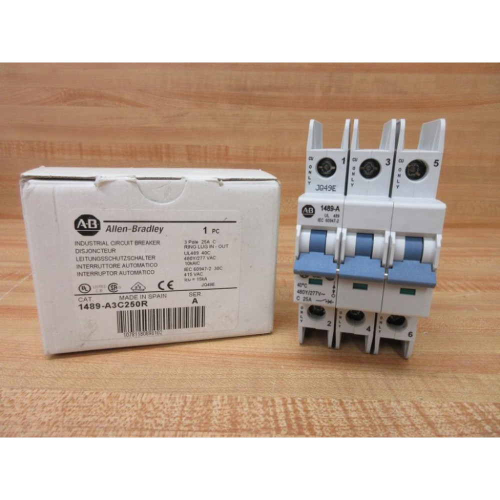 Allen Bradley 1489-A3C250R Industrial Circuit Breaker 1489A3C250R