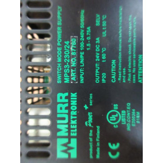 Murr Elektronik MPS323024 Switch Mode Power Supply MPS3-23024 DC - Used
