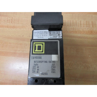 Square D FA14020A Circuit Breaker - Used