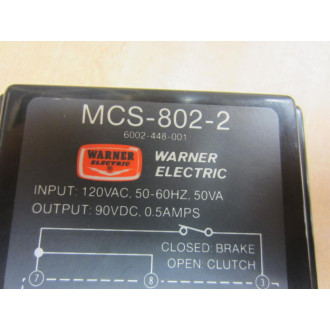 Warner Electric MCS-802-2 Power Supply 6002-448-001 - New No Box