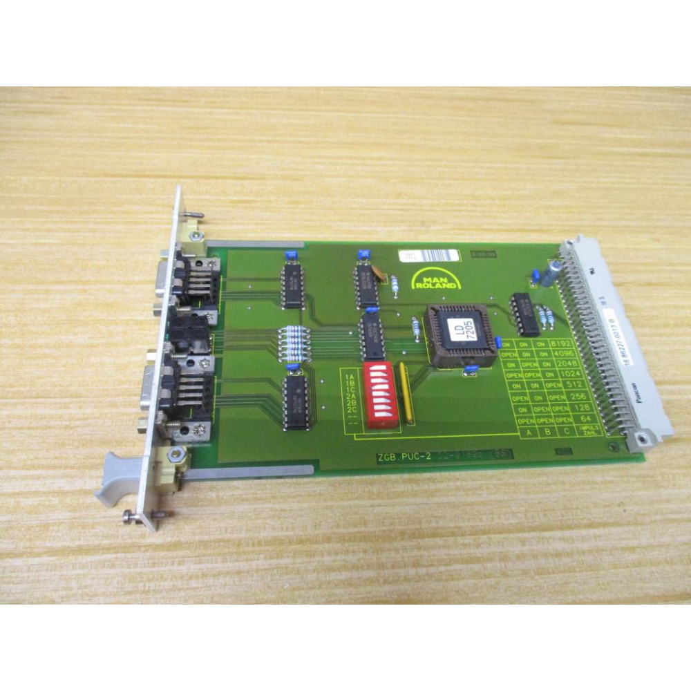 Man Roland 16.86227-0013 Circuit Board Module PUC-2 Chipped Handle - Used